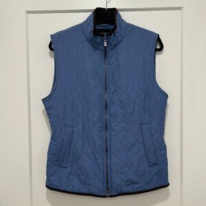 MAGASCHONI blue diamond quilted zip-up vest (*M)